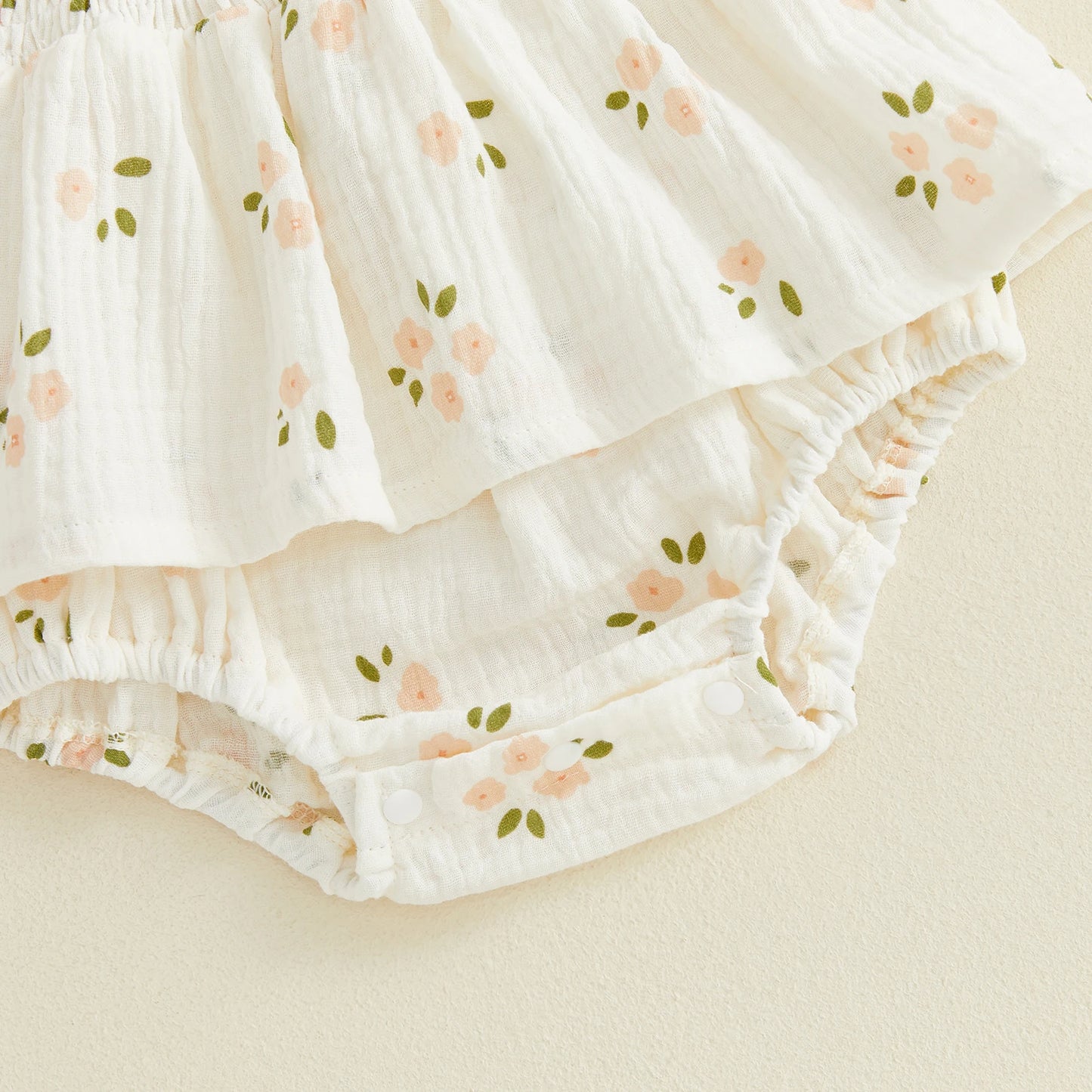 Floral Baby Romper with Hat