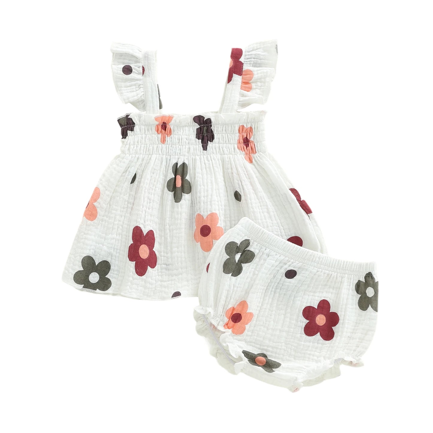 Floral Ruffle Baby Set