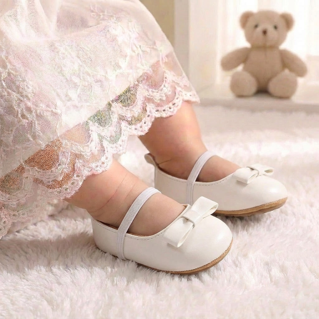 Minimal Bow Mary Jane Baby Shoes