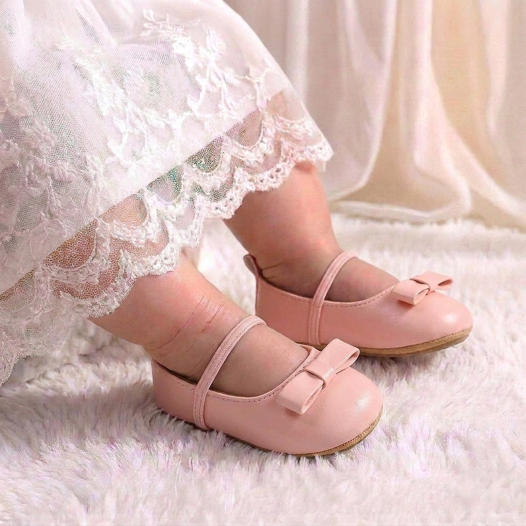 Minimal Bow Mary Jane Baby Shoes