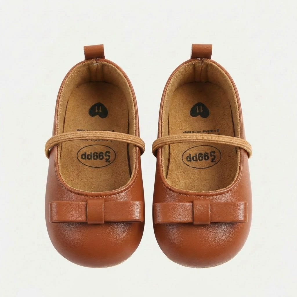Minimal Bow Mary Jane Baby Shoes