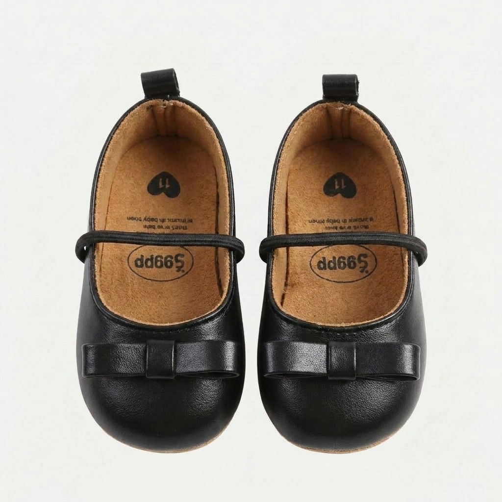 Minimal Bow Mary Jane Baby Shoes