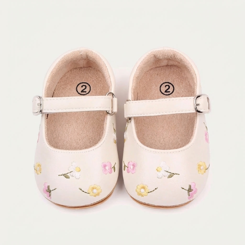 Floral Mary Jane Baby Shoes