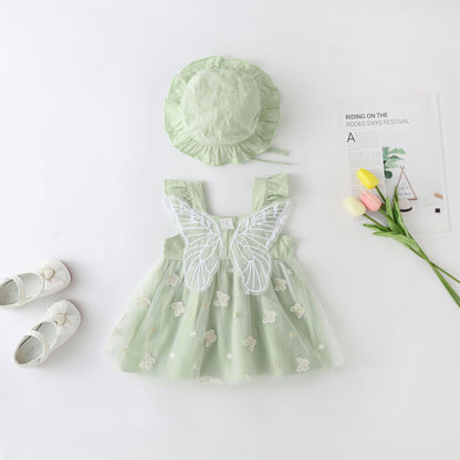 Butterfly Bow Dress with Hat