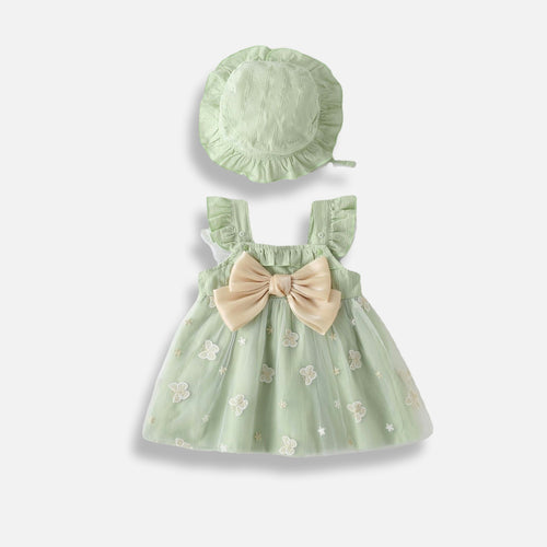 Butterfly Bow Dress with Hat