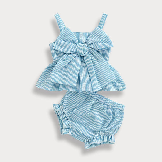 Blue Bow Summer Set - Betina Baby & Kids