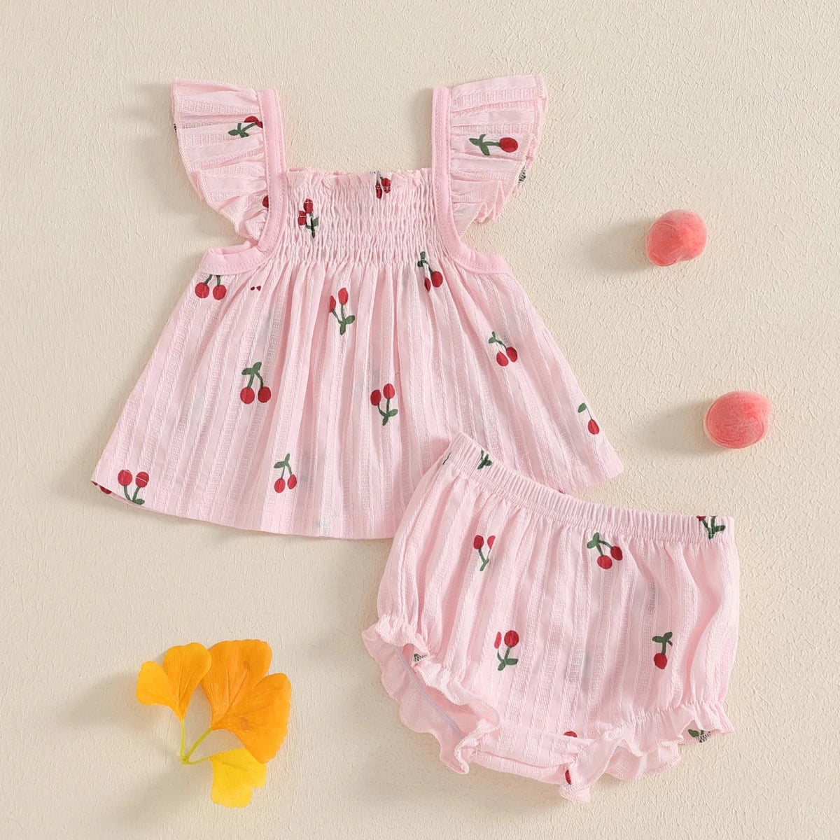 Cherry Ruffle Baby Set - Betina Baby & Kids