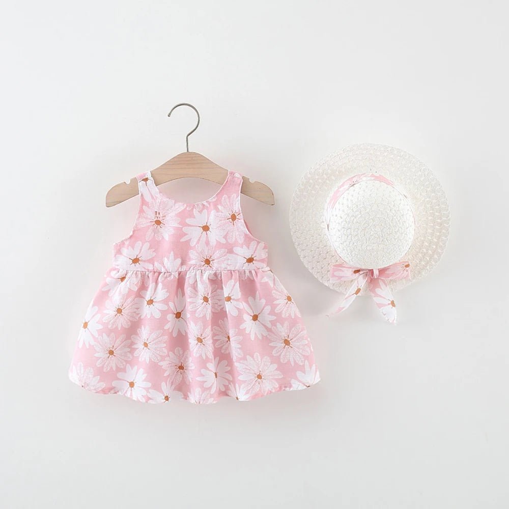 Daisy Bow Dress with Hat - Betina Baby & Kids