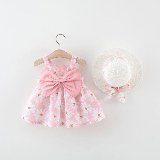 Daisy Bow Dress with Hat - Betina Baby & Kids