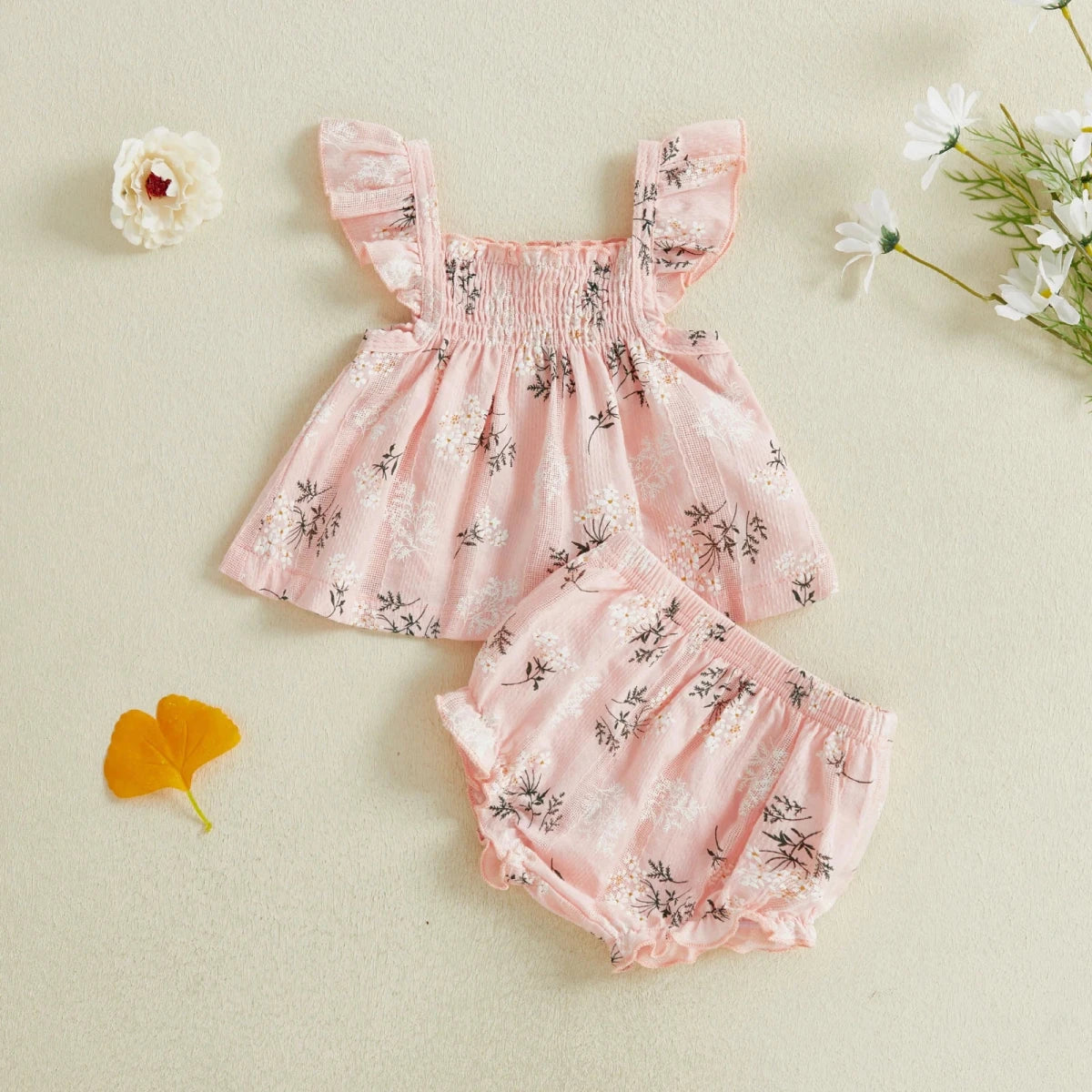 Floral Ruffle Baby Set - Betina Baby & Kids