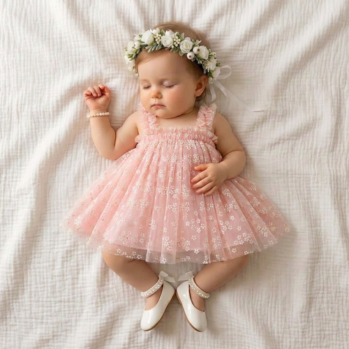 Floral Tulle Baby Dress