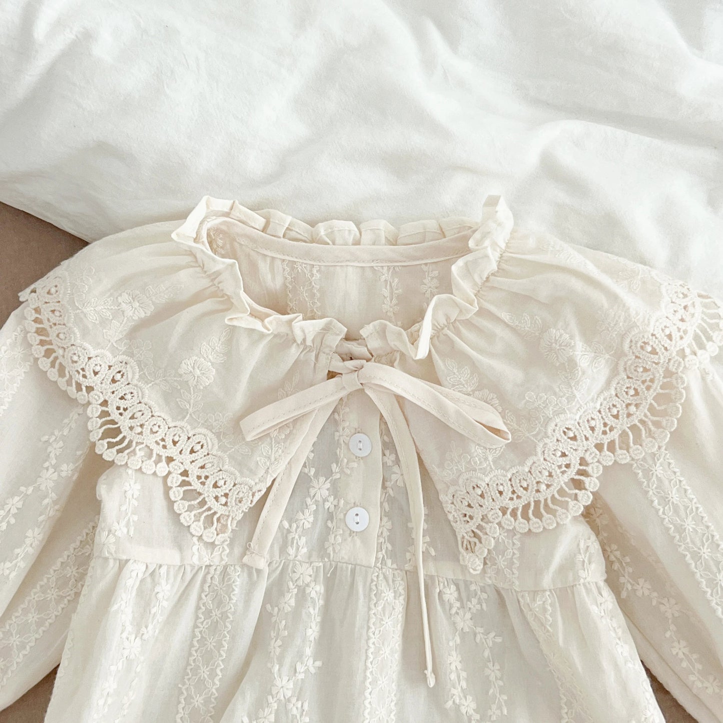 Lace Collar Baby Dress - Betina Baby & Kids