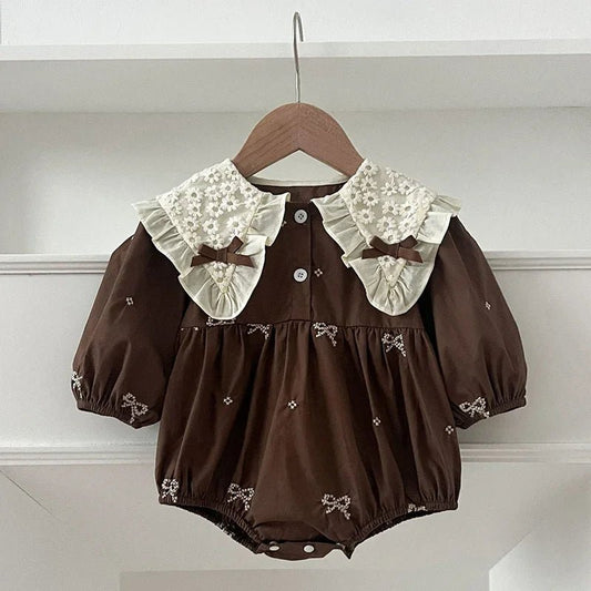 Vintage Lace Collar Baby Romper - Betina Baby & Kids